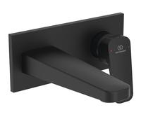 Ideal Standard BD244XG Mitigeur de lavabo mural Ceraplan avec bec et bec - Économie d'eau - Noir soie