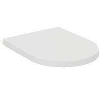 Ideal Standard Blend Curve abattant, Softclose, recouvrant - Blanc (Alpin) | Abattant WC amovible avec mécanisme de fermeture en douceur (Softclose) et charnières robustes en acier inoxydable, T376001