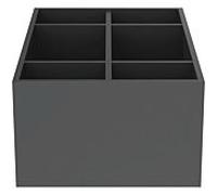 Ideal Standard Boîte de rangement Conca T3979Y2 grand, 240 x 370 x 147 mm, 6 compartiments, anthracite mat
