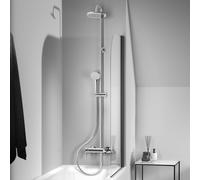 Ideal Standard Cerafine O Colonne de douche en applique avec bec déverseur, Mitigeur monocommande, BC749AA,