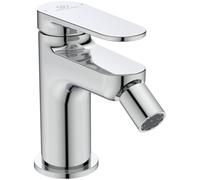 Ideal Standard Cerafine O Nuovo Robinet bidet, Hauteur bec 68 mm, Flow straightener (3,8l/min), Easy Fix, design arrondi - Chrome (48x130,5x121mm)