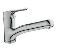 Ideal Standard BC143AA Ceraflex Mitigeur cuisine monocommande à poser sur évier, douchette orientable et amovible Chromé