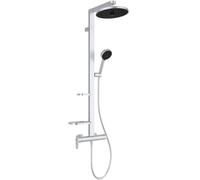 Ideal Standard Ceraflow Alu+ Colonne de douche, Fabriqué à partir de 100% d'aluminium recyclé, douchette à économie d'eau avec différents types de jets - Argent (356x501x1113 mm)