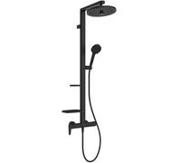 Ideal Standard Système de douche Alu+ BD584XG mitigeur, cartouche FirmaFlow, 2 étagères Silk Noir