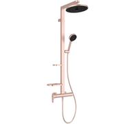 Ideal Standard Système de douche Alu+ BD584RO mitigeur, cartouche FirmaFlow, 2 étagères, rosace