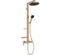 Ideal Standard Ceraflow Alu+ Colonne de douche, Fabriqué à partir de 100% d'aluminium recy ouchette à économie d'eau avec différents types de jets - Bronze (356x501x1113 mm)