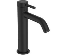 Ideal Standard Ceraline, grand mitigeur monocommande avec cartouche FirmaFlow, sans tige de commande ni bonde, système BlueStart, Easyfix, noir soie