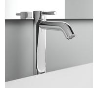 Ideal Standard Ceraline mitigeur lavabo BC194AA avec base allongée, chromé, avec garniture de vidage