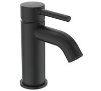 Ideal Standard Ceraline mitigeur lavabo BC268XG Silk Noir, saillie 100mm, sans garniture de vidange