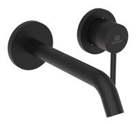 Ideal Standard Ceraline Nuovo kit de finition BD764XG pour mur encastré mitigeur lavabo , saillie 180mm, noir soie