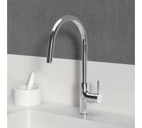 Ideal Standard Ceraline Nuovo Mitigeur de de cuisine pivotant avec douchette extractible, BE268AA,