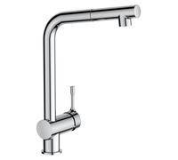 Ideal Standard Robinet de cuisine CeraLook BC177AA chromé, ND, avec bec haut et douchette extractible, saillie 207 mm
