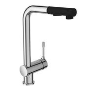 Ideal Standard Mélangeur de cuisine CeraLook BC178AA chromé, avec bec haut et douchette extractible, saillie 225 mm