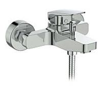 Ideal Standard Ceraplan Mitigeur Baignoire et Douche Salle de bain, Douchette & Ensemble de douche, Montage Mur, Chrome, BD258AA