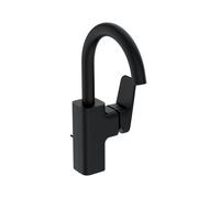 Ideal Standard CeraPlan mitigeur lavabo BD235XG avec bec haut et orientable, noir soie, avec garniture de vidange en métal