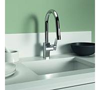 Ideal Standard Ceraplan robinet de cuisine BD338AA chromé , bec haut, avec douchette