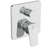 Ideal Standard Ceraplan Robinet de salle de bain monocommande encastré avec verrouillage de température à 40 °C, robinet de salle de bain sans bec - Chrome