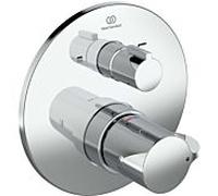 Ideal Standard CeraPlus 2 Kit de finition A6869AA pour thermostat de bain à encastrer, avec désinfection thermique, chromé