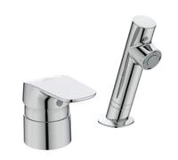 Ideal Standard Cerasprint mélangeur coiffeur - douchette extractible - avec régulateur de jet - chrome A5727AA