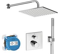 Ideal Standard Ceratherm ensemble de douche encastré avec thermostat avec douche pluie chrome A7572AA