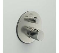 Ideal Standard Ceratherm Kit de finition T100 A5813GN pour thermostat simple à encastrer, kit 2, acier inoxydable