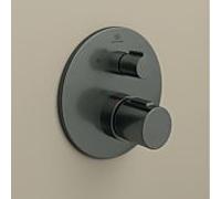 Ideal Standard Ceratherm T100 - Badethermostat UP Bausatz 2 Rosetten Durchmesser 163mm magnetic grey