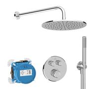 Ideal Standard - Ceratherm Navigo, Kit de douche rond, Set de 6 pièces de douche, Chromé