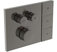 Ideal Standard CeraTherm Navigo Solos kit de finition A7894A5 carré, pour thermostat de douche à encastrer, gris magnétique
