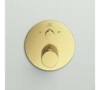 Ideal Standard Ceratherm T100 kit de montage A5814A2 pour thermostat de bain encastré, kit 2, or brossé