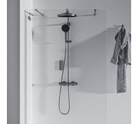 Ideal Standard Ceratherm Système de douche T125 A7689A5 avec thermostat de douche, douchette à main, gris magnétique