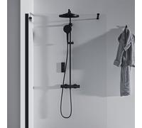 Ideal Standard Ceratherm Système de douche T125 A7689XG avec thermostat de douche, douchette à main, noir soie