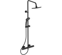 Ideal Standard Ceratherm T25 ensemble de douche mural avec thermostat avec douche pluie noir A7545XG