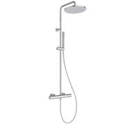 Ideal Standard Ceratherm T25 M Colonne bain-douche, Pommeau de douche à économie d'eau (8 l/min) avec protection anti-brûlure et fonction thermostat - Chrome (315x505.5x1117 mm)