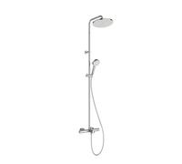 Ideal Standard Ceratherm T25 N Colonne de douche en applique avec bec déverseur, Mitigeur thermostatique, A8480AA,