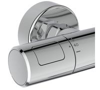 Ideal Standard Ceratherm T25 N Système de douche avec thermostat de bain, douchette à main 2 fonctions et douche de tête ronde, chrome, A8480AA