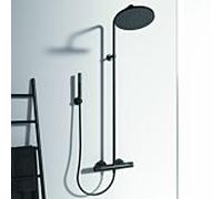 Ideal Standard Ceratherm Système de douche T25 BC748XG Silk Noir, avec thermostat apparent