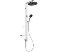 Ideal Standard Ceratwist Alu+ Colonne de douche, fabriquée à partir d'aluminium recyclé à 100%, douchette à économie d'eau avec différents types de jets - Chrome (338x501x1104 mm)