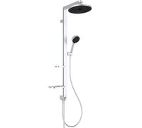 Ideal Standard Ceratwist Alu+ Colonne de douche, fabriquée à partir d'aluminium recyclé à 100%, douchette à économie d'eau avec différents types de jets - Argent (338x501x1104 mm)