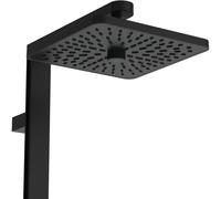 Ideal Standard Ceratwist Alu+ Système de douche sans robinetterie, avec 2 tablettes, douchette à main 2 fonctions, douche de tête à 2 fonctions carrée, BE213XG, Couleur: Silk Black