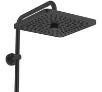 Ideal Standard Ceratwist T25 M Système de douche sans robinetterie, avec douchette à main 2 fonctions, douches de tête carrées 2 fonctions, BE237XG, Couleur: Silk Black