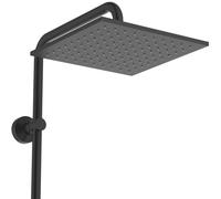 Ideal Standard Ceratwist T25 M Système de douche sans robinetterie, avec douchette à main, douche de tête carrée, BE207XG, Couleur: Silk Black