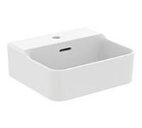 Ideal Standard Conca lave-mains T3695V1 400x350mm, avec trop-plein, trou robinetterie 2000 , blanc soie