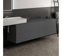 Ideal Standard vasque Conca T4326Y2 sans découpe, 4 tiroirs, 200x50,5x55 cm, laqué anthracite mat