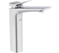 Ideal Standard Conca Mitigeur de lavabo, socle rallongé, saillie 150mm, avec vidage, BC757AA, Couleur: chrome