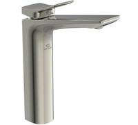 Ideal Standard Conca Mitigeur de lavabo, socle rallongé, saillie 150mm, sans vidage, BC758GN, Couleur: acier inoxydable