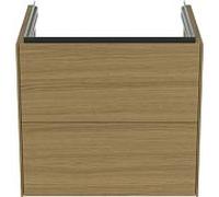 Ideal Standard Conca meuble sous vasque T4573Y6 60x50x55cm, 2 tiroirs, placage Eiche hell