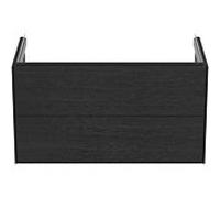 Ideal Standard -vasque Conca T4575Y4 100x50x55cm, 2 tiroirs, placage chêne flammé