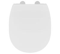 Ideal Standard Concept Abattant WC rond en duroplast résistant aux rayures avec fermeture amortie et fonction Quick Release pour un nettoyage facile Blanc brillant