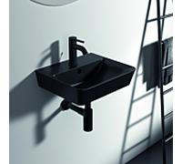 Ideal Standard Connect Air lave-mains E0307V3 avec trou pour robinetterie, 40 x 35 x 15 cm, noir mat
