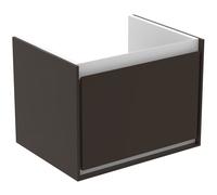 Ideal Standard Connect Air Meuble sous-vasque, 530x409x400mm, 1 tiroir, E0846VY, Couleur: Marron mat / blanc mat